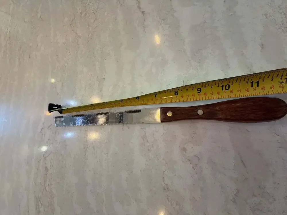 Vintage Forschner Double Cut All Purpose Utility Knife with Wood Handle